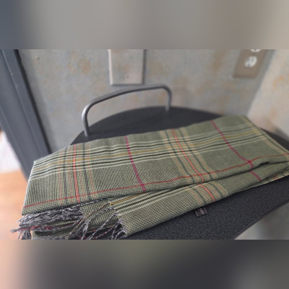 Plaid Green Scarf By Go & Go NY